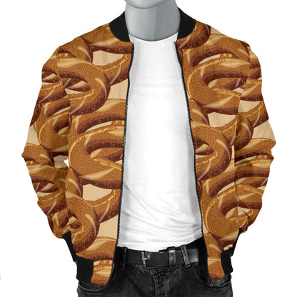 Bagel Pattern Print Design 02 Men Bomber Jacket
