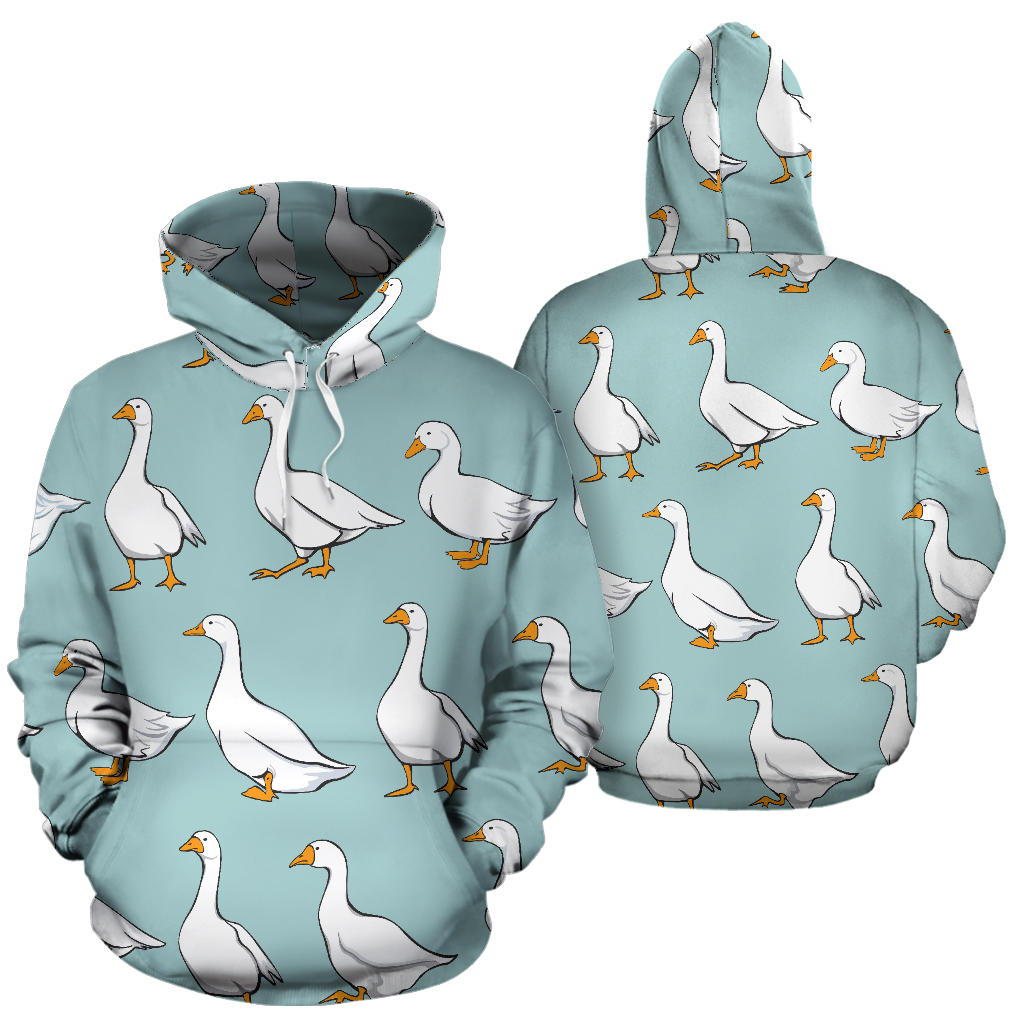 Goose Pattern Print Design 02 Pullover Hoodie
