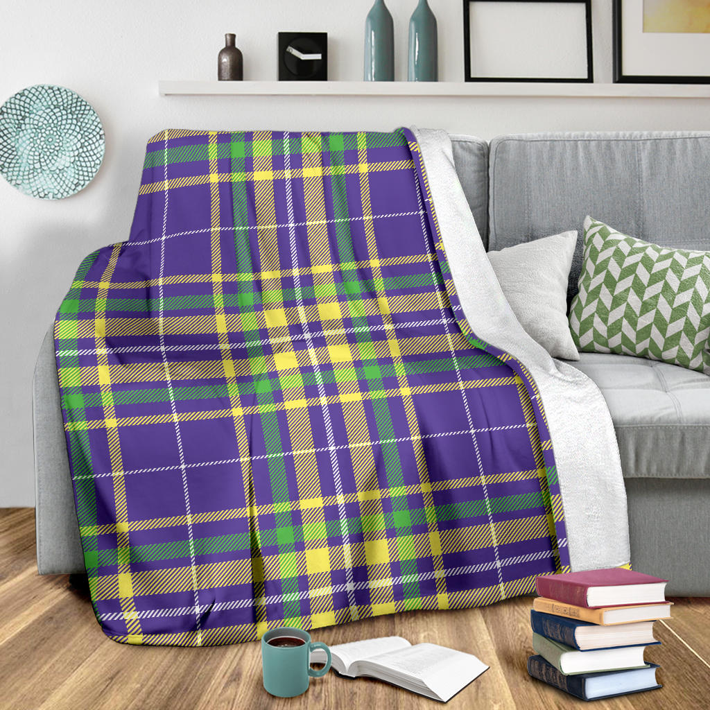 Mardi Gras Pattern Print Design 010 Premium Blanket