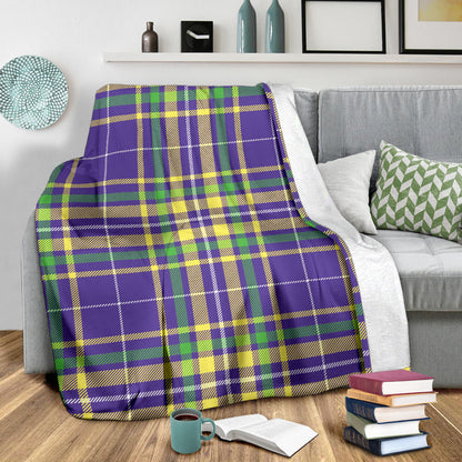 Mardi Gras Pattern Print Design 010 Premium Blanket