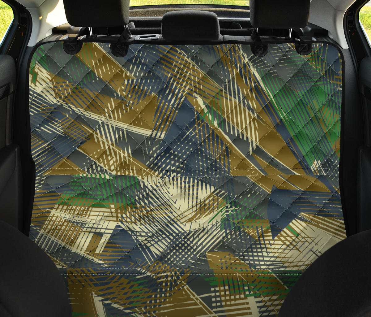 Military Camouflage Pattern Print Design 01 Rear Dog Car Seat Cover Hammock