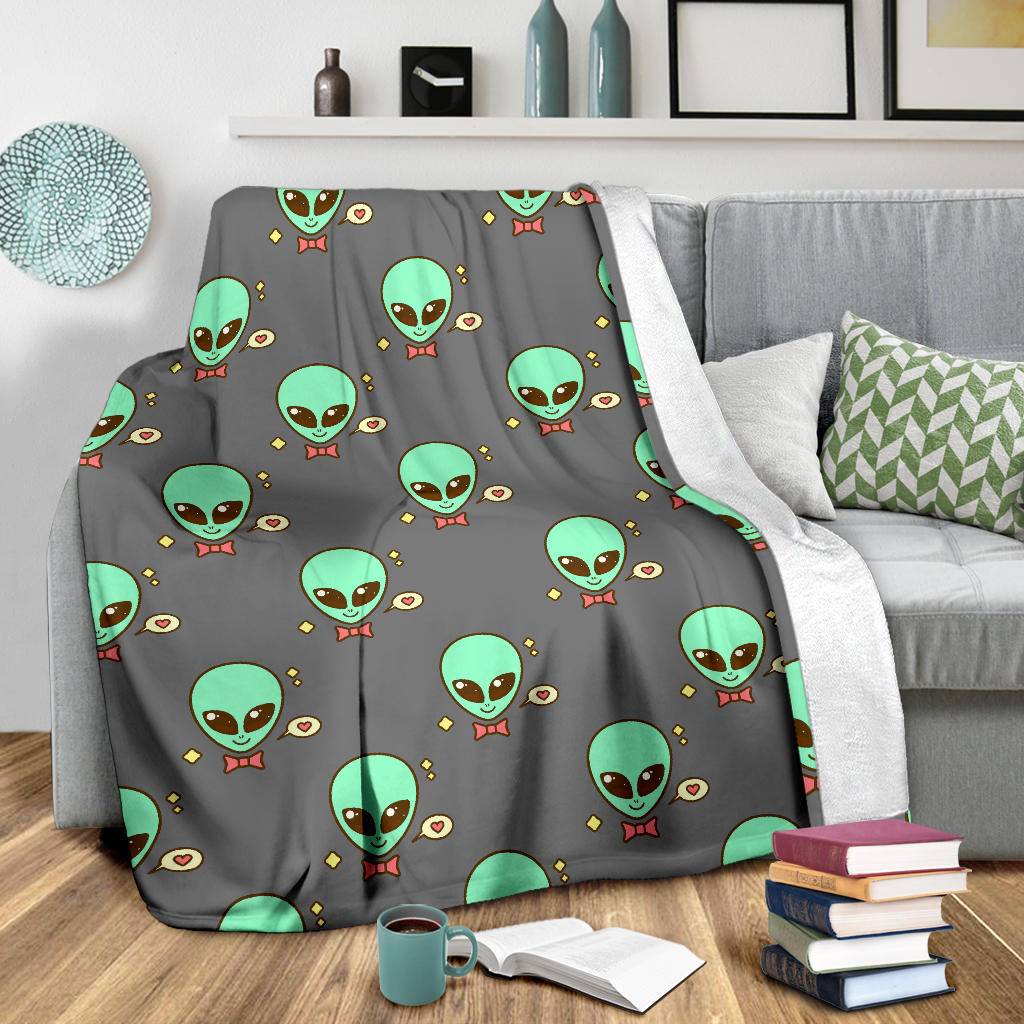Alien Pattern Print Design 02 Premium Blanket