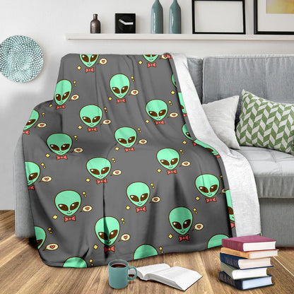 Alien Pattern Print Design 02 Premium Blanket