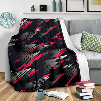 Racing Style Pattern Print Design A04 Premium Blanket