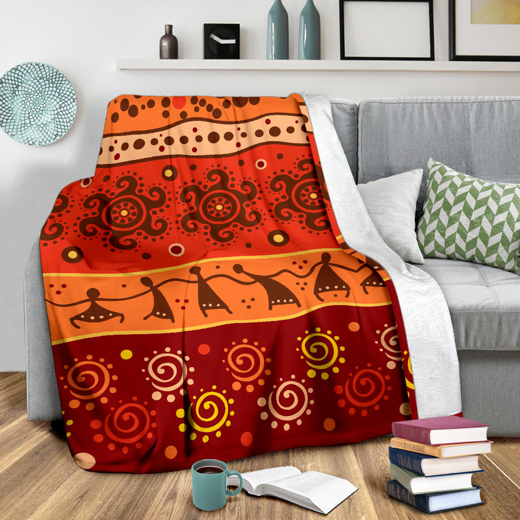 African Pattern Print Design 04 Premium Blanket