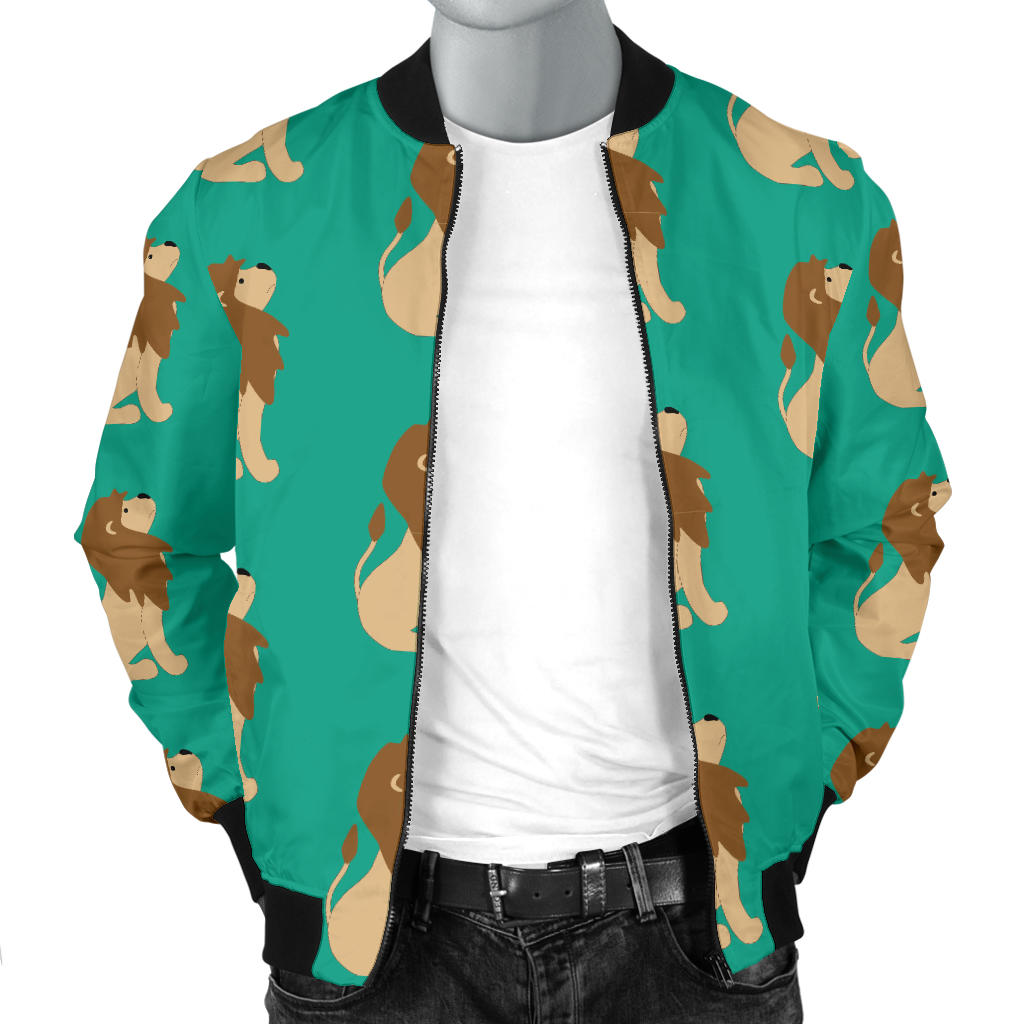 Lion Pattern Print Design 02 Men Bomber Jacket