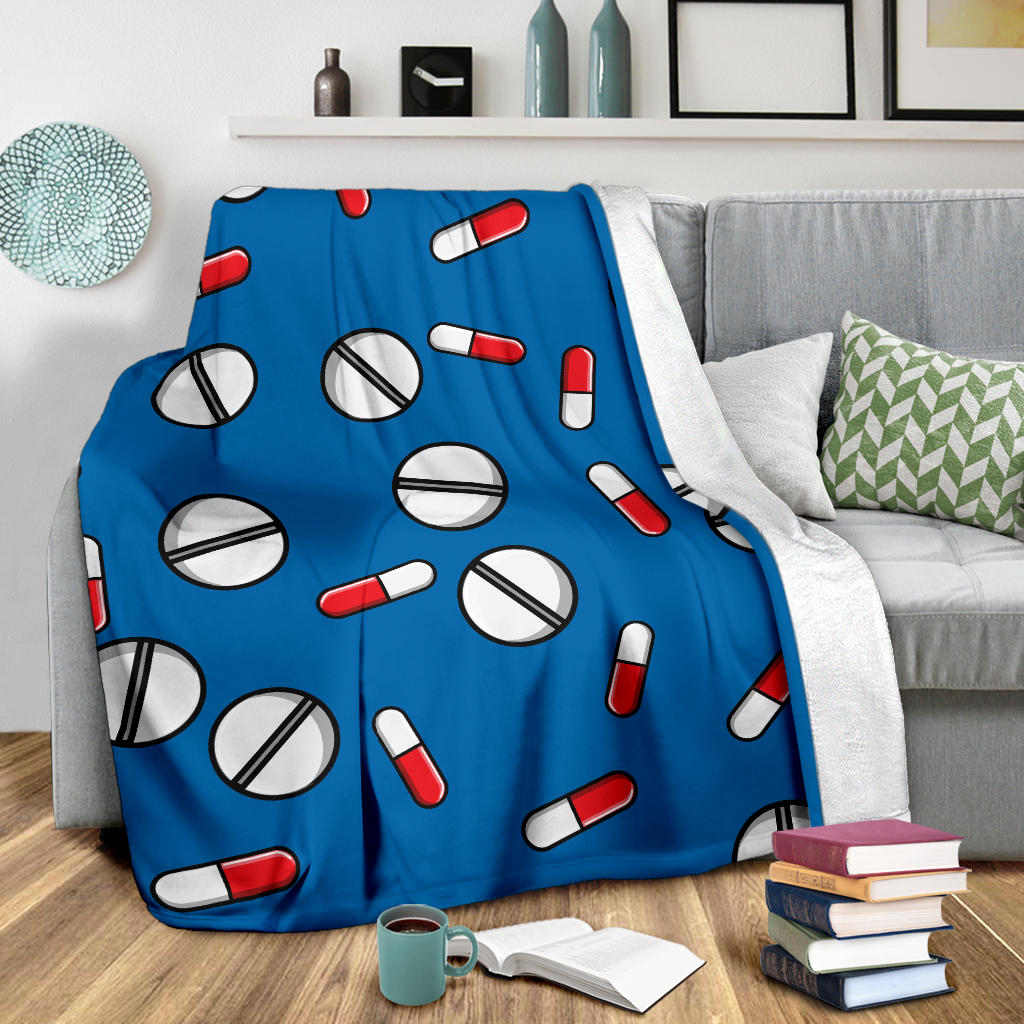 Pill Pattern Print Design A05 Premium Blanket