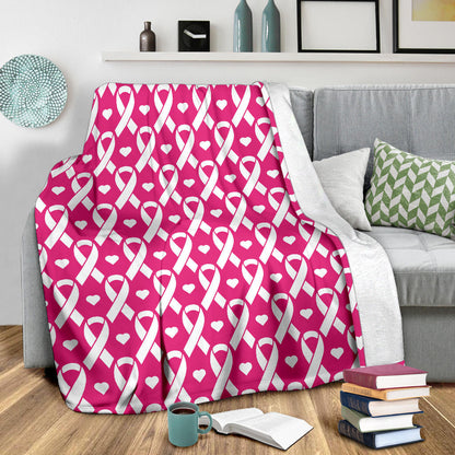 Breast cancer Pattern Print Design 05 Premium Blanket