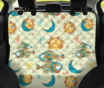 Pisces Pattern Print Design A03 Rear Dog Car Seat Cover Hammock