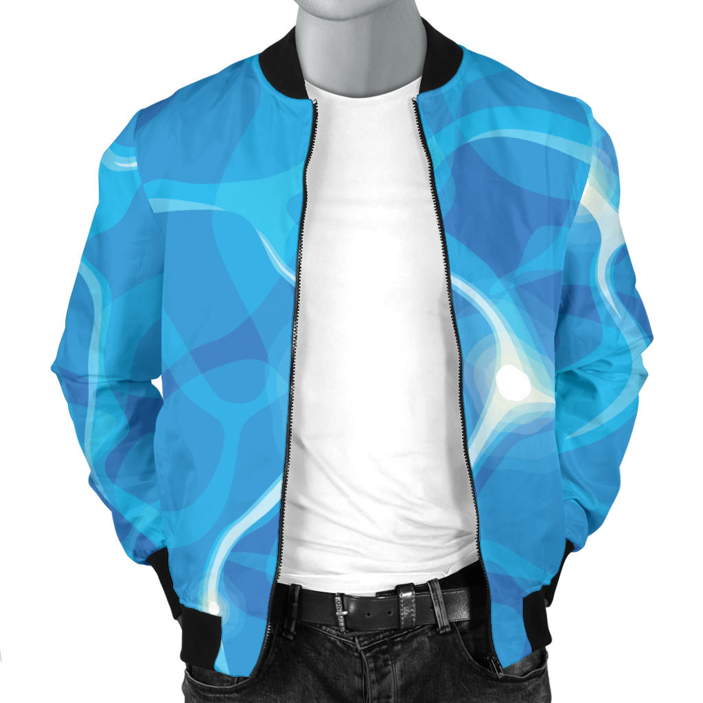 Ocean Reflex Pattern Print Design A02 Men Bomber Jacket
