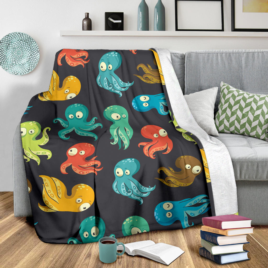 Octopus Pattern Print Design A01 Premium Blanket