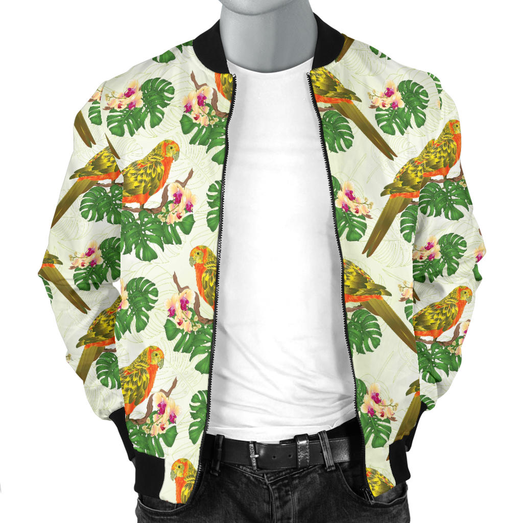 Conures Pattern Print Design 01 Men Bomber Jacket