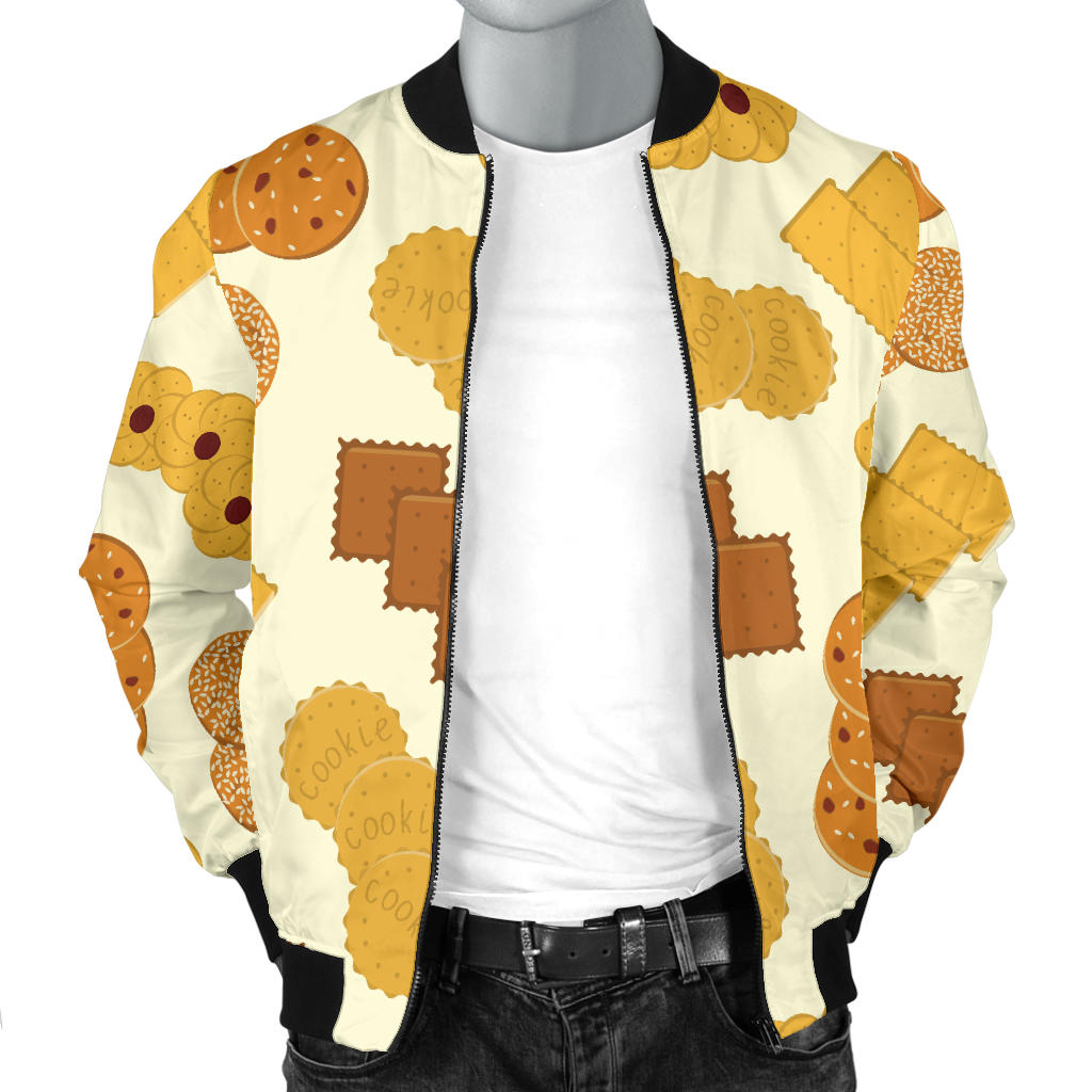 Cookie Pattern Print Design 06 Men Bomber Jacket