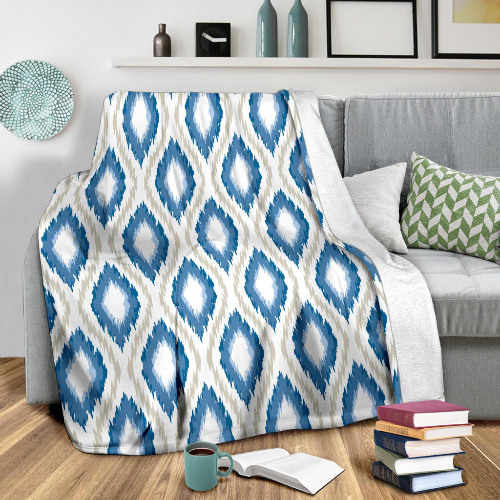 Ikat Pattern Print Design 02 Premium Blanket