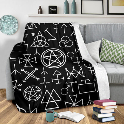 Pentagram Pattern Print Design A02 Premium Blanket