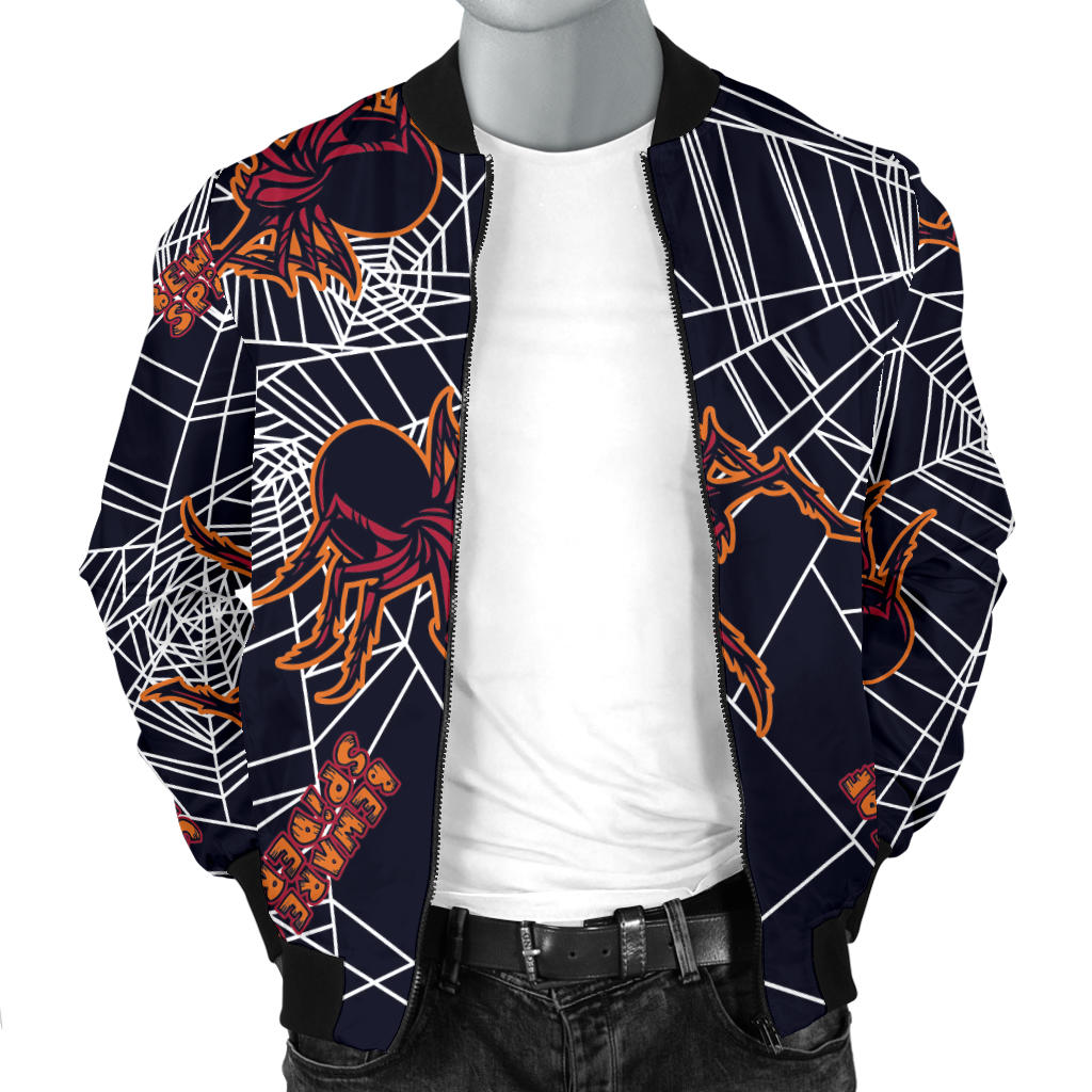 Tarantula Spiderwebs Pattern Print Design 01 Men Bomber Jacket