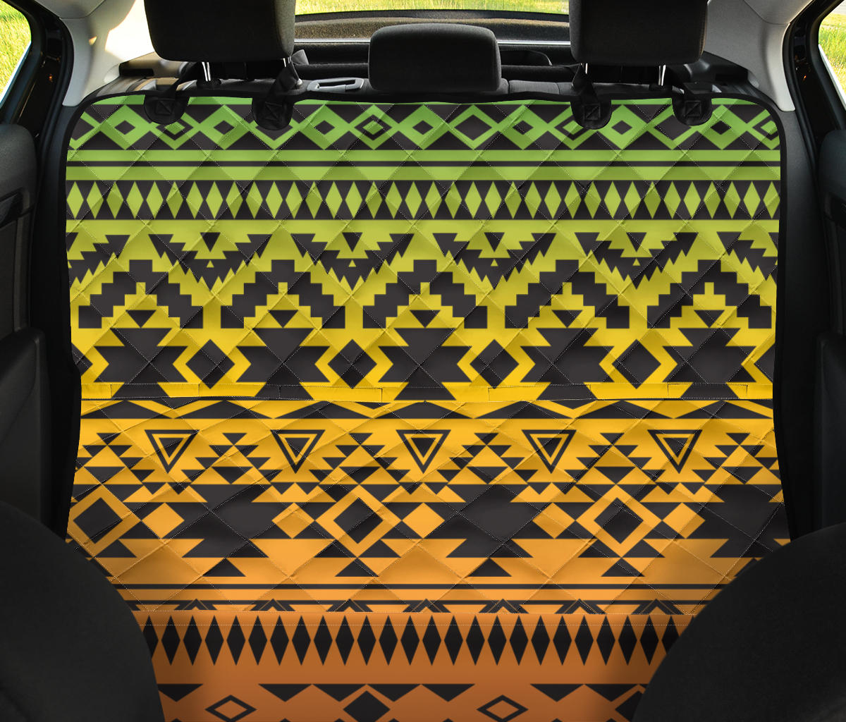 Rastafarian Pattern Print Design A04 Rear Dog Car Seat Cover Hammock