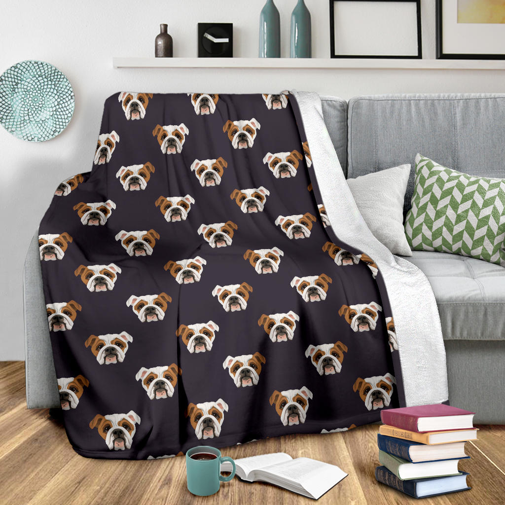 Bulldogs Pattern Print Design 03 Premium Blanket