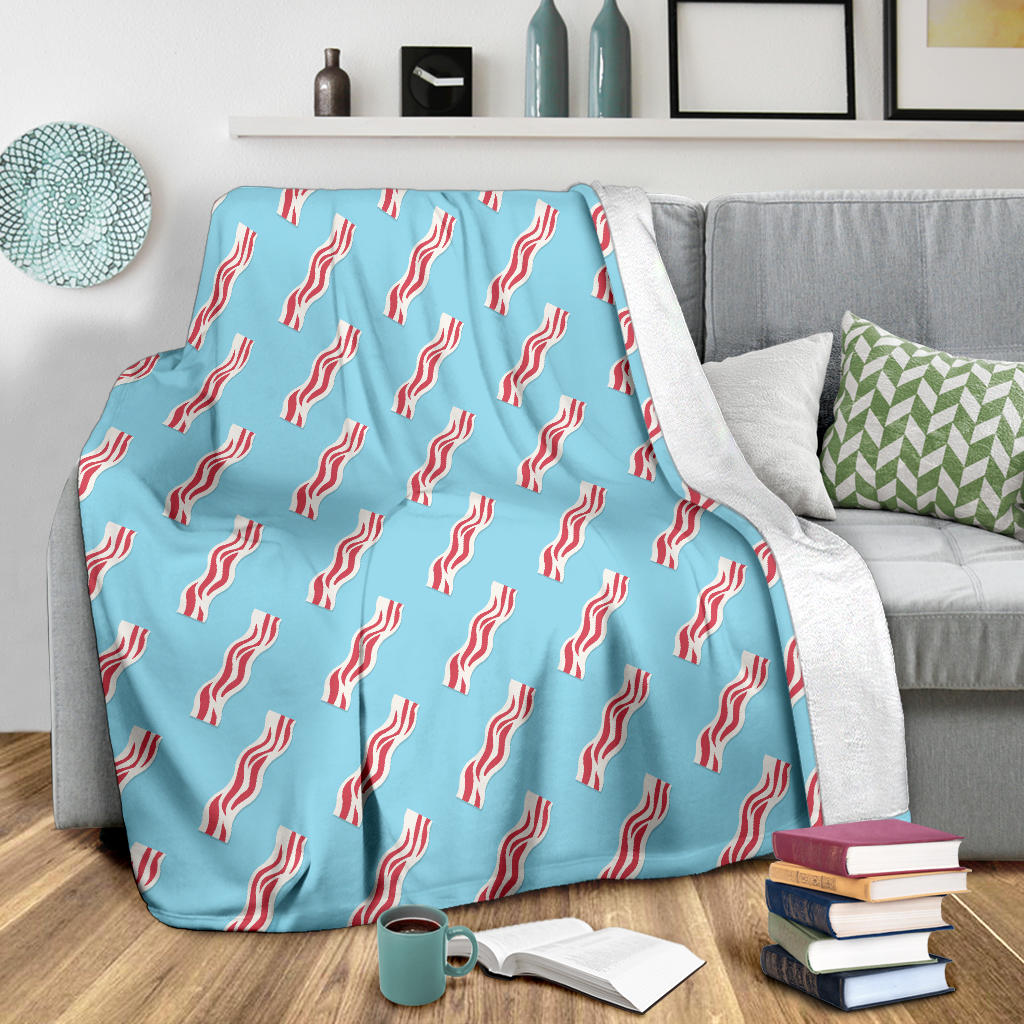 Bacon Pattern Print Design 03 Premium Blanket