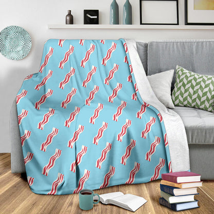 Bacon Pattern Print Design 03 Premium Blanket