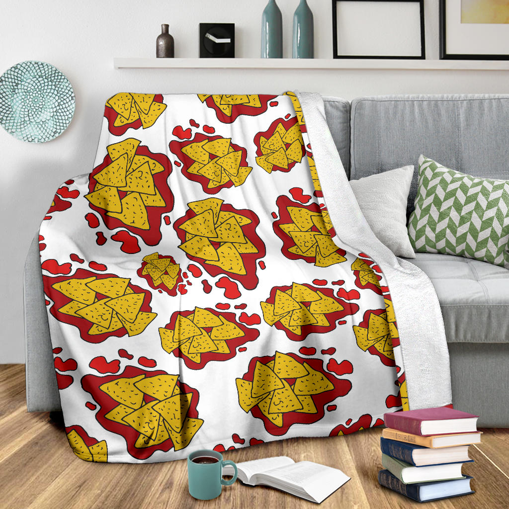 Nachos Pattern Print Design A03 Premium Blanket