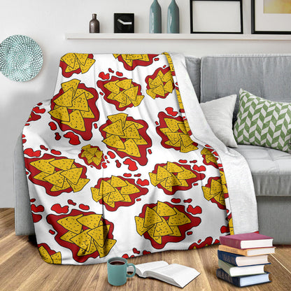 Nachos Pattern Print Design A03 Premium Blanket