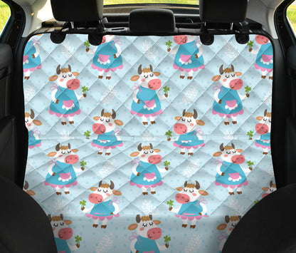 Cattle Happy Pattern Print Design 03 Rear Dog Car Seat Cover Hammock
