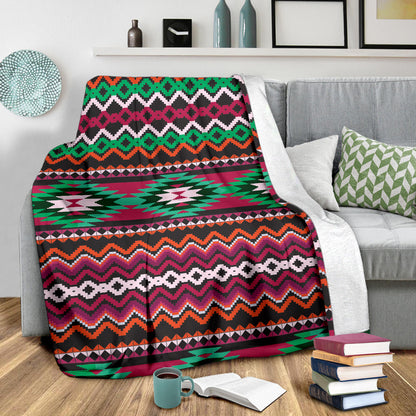 Mexican Pattern Print Design 01 Premium Blanket