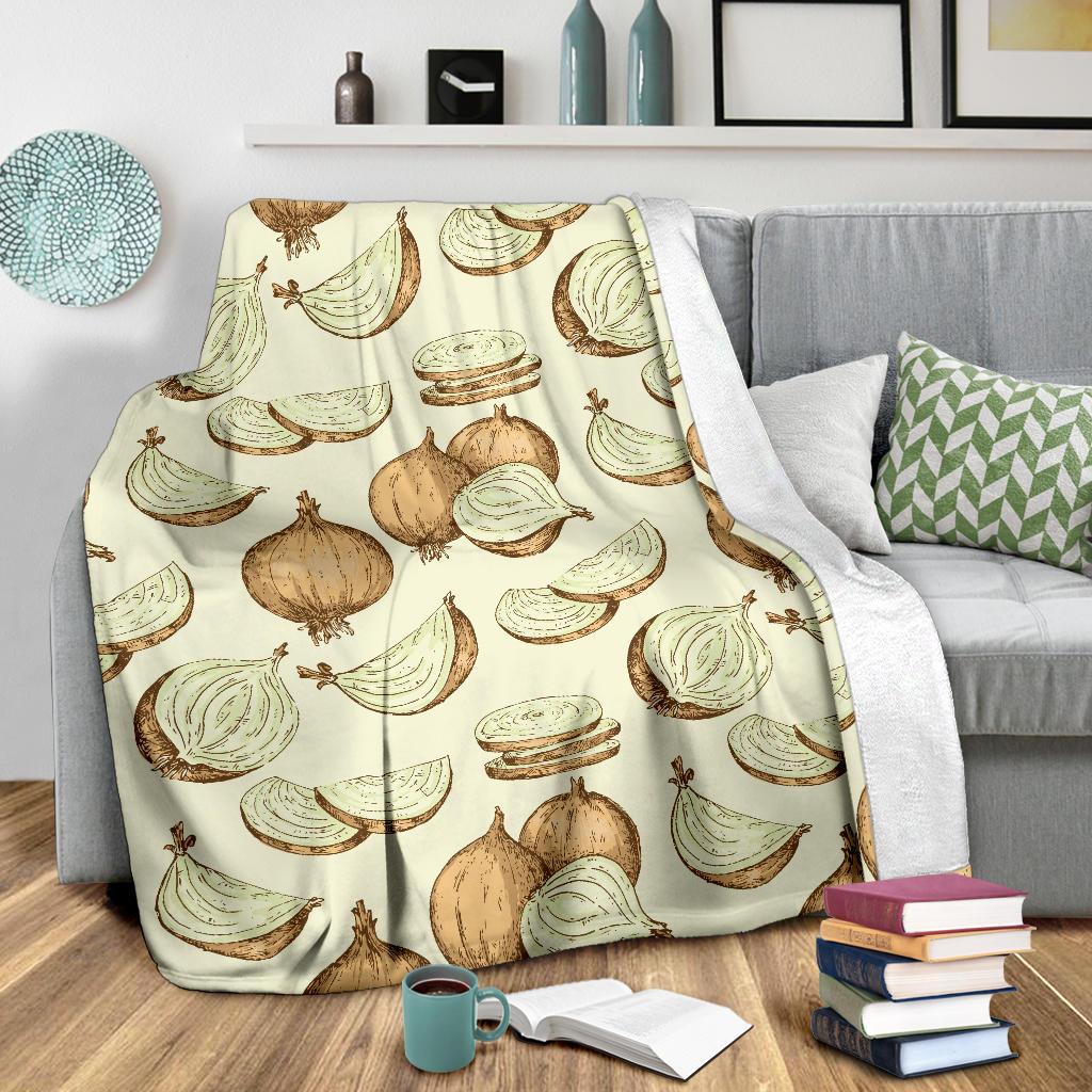 Onion Pattern Print Design A02 Premium Blanket