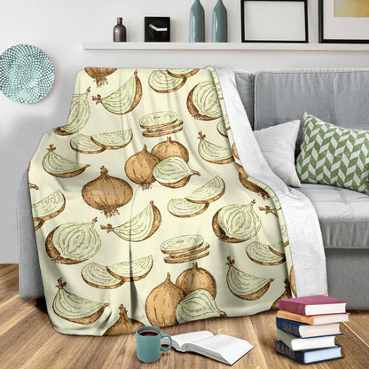 Onion Pattern Print Design A02 Premium Blanket