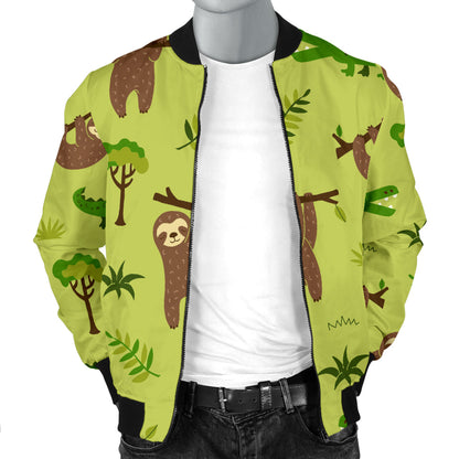 Alligator Pattern Print Design 04 Men Bomber Jacket
