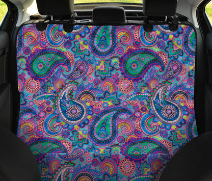 Paisley Colorful Pattern Print Design A02 Rear Dog Car Seat Cover Hammock