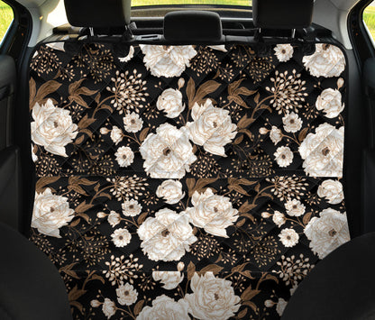 Peony Pattern Print Design A02 Rear Dog Car Seat Cover Hammock