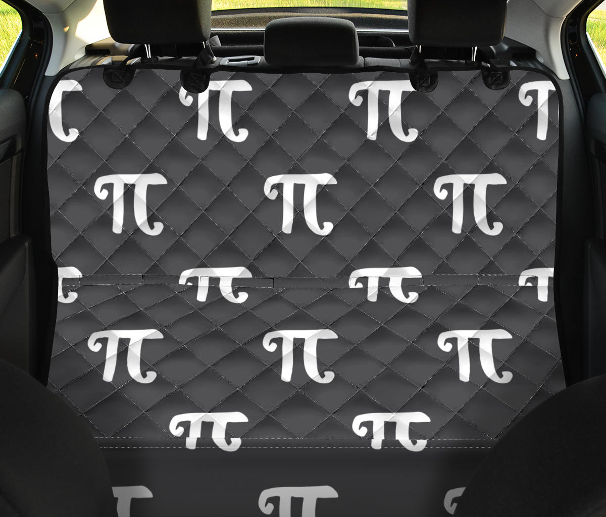 Pi Day Pattern Print Design A01 Rear Dog Car Seat Cover Hammock