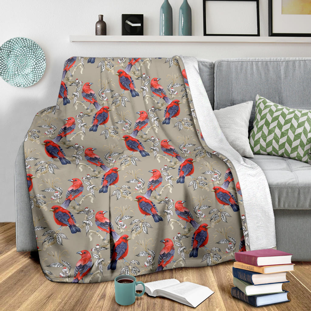 Birds Pattern Print Design 05 Premium Blanket