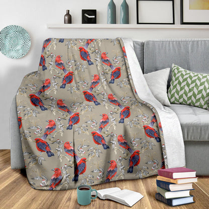Birds Pattern Print Design 05 Premium Blanket