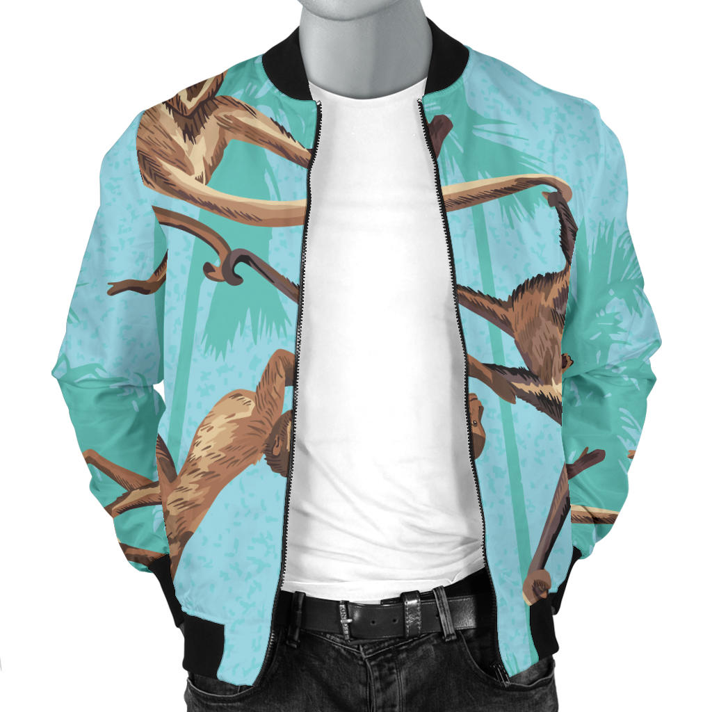 Monkey Pattern Print Design 04 Men Bomber Jacket