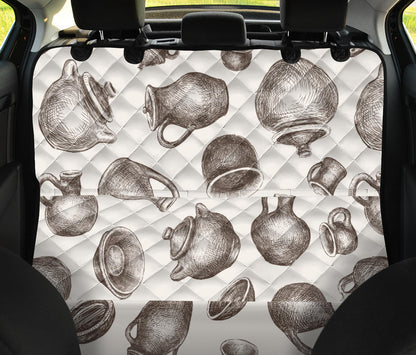 Pottery Pattern Print Design A01 Rear Dog Car Seat Cover Hammock