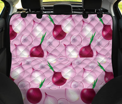Onion Pattern Print Design A01 Rear Dog Car Seat Cover Hammock