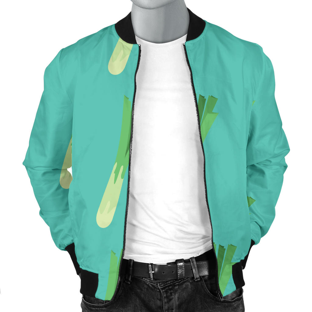 Leek Pattern Print Design 01 Men Bomber Jacket