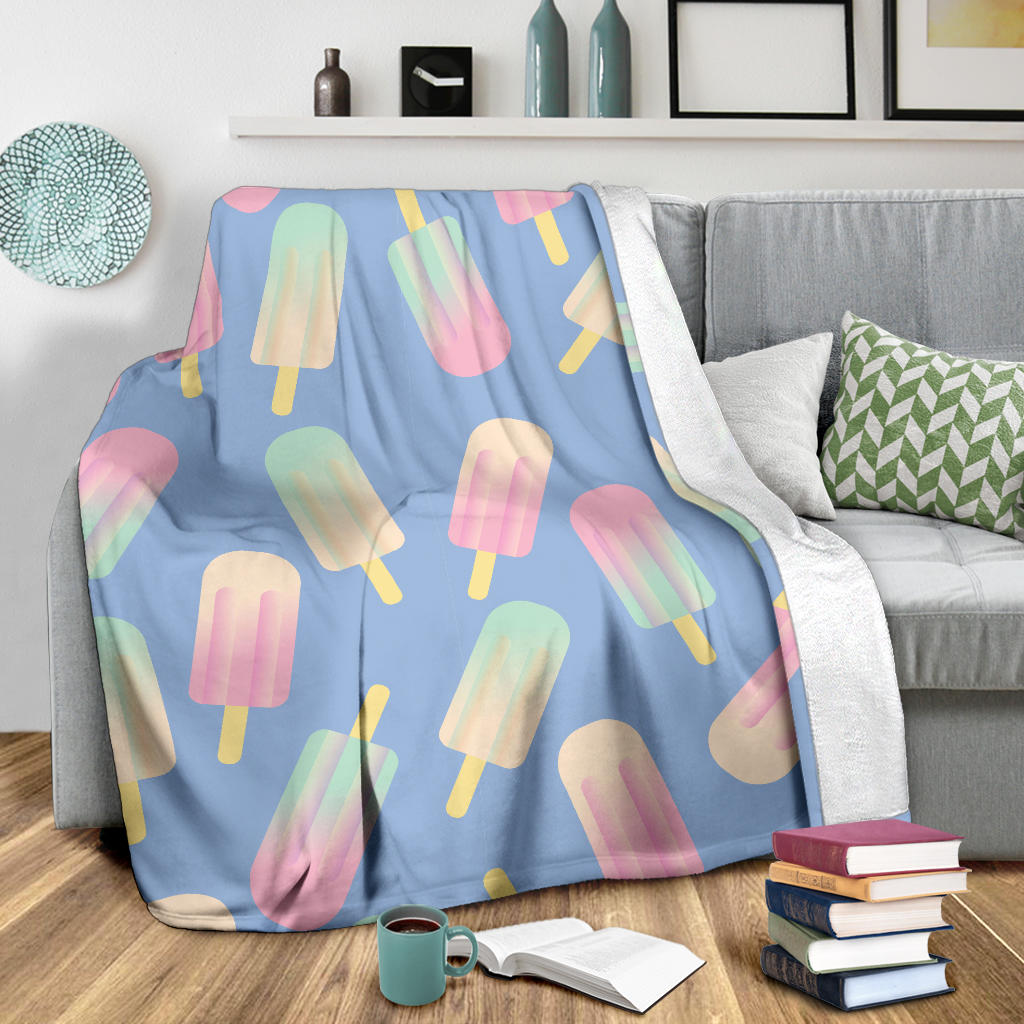 Ice Cream Pattern Print Design 05 Premium Blanket