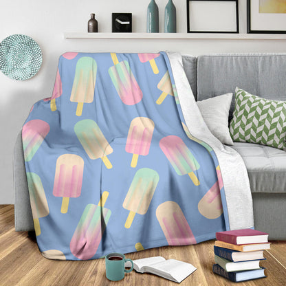 Ice Cream Pattern Print Design 05 Premium Blanket