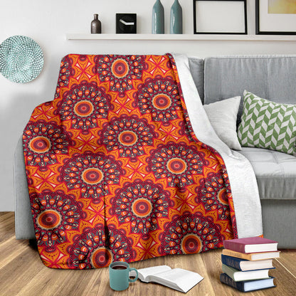 Bohemian Pattern Print Design 04 Premium Blanket