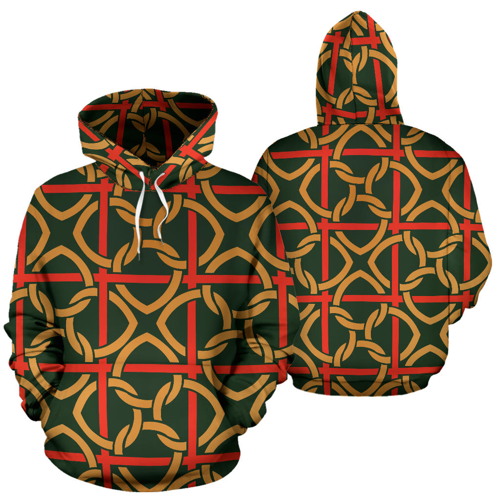 Irish Pattern Print Design 01 Pullover Hoodie