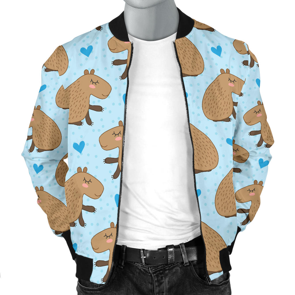 Capybara Pattern Print Design 01 Men Bomber Jacket