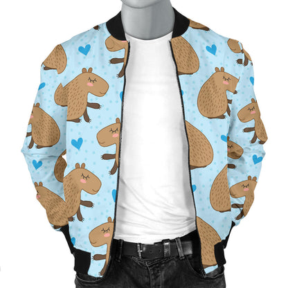 Capybara Pattern Print Design 01 Men Bomber Jacket