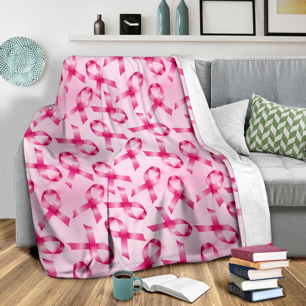 Breast cancer Pattern Print Design 04 Premium Blanket