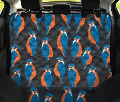Kingfisher Pattern Print Design 03 Rear Dog Car Seat Cover Hammock