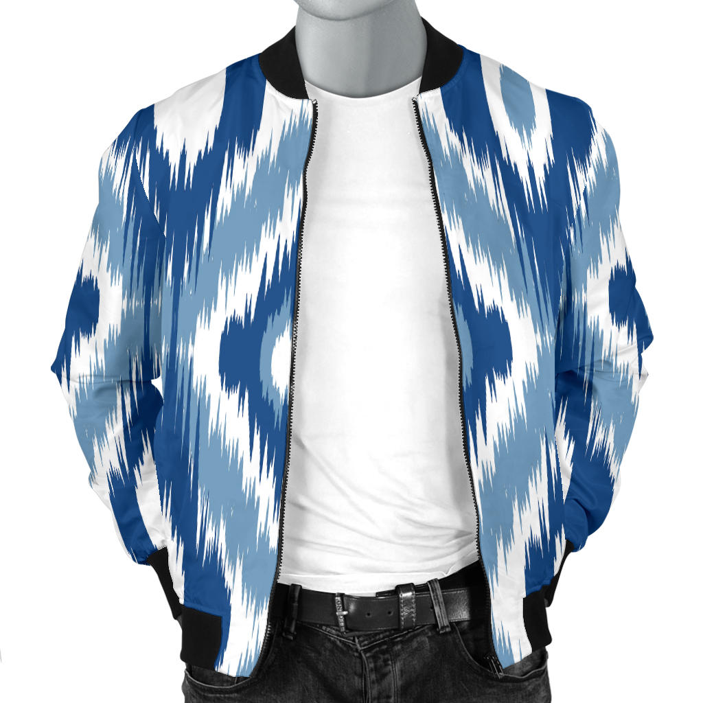 Ikat Pattern Print Design 03 Men Bomber Jacket