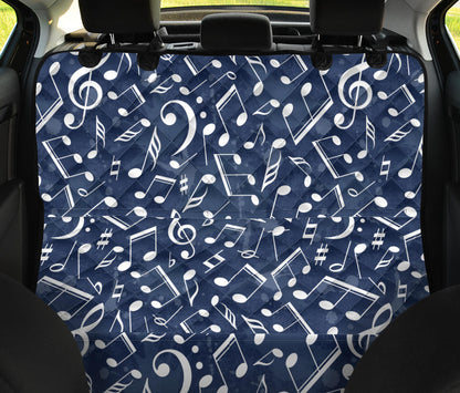 Music note Pattern Print Design A02 Rear Dog Car Seat Cover Hammock